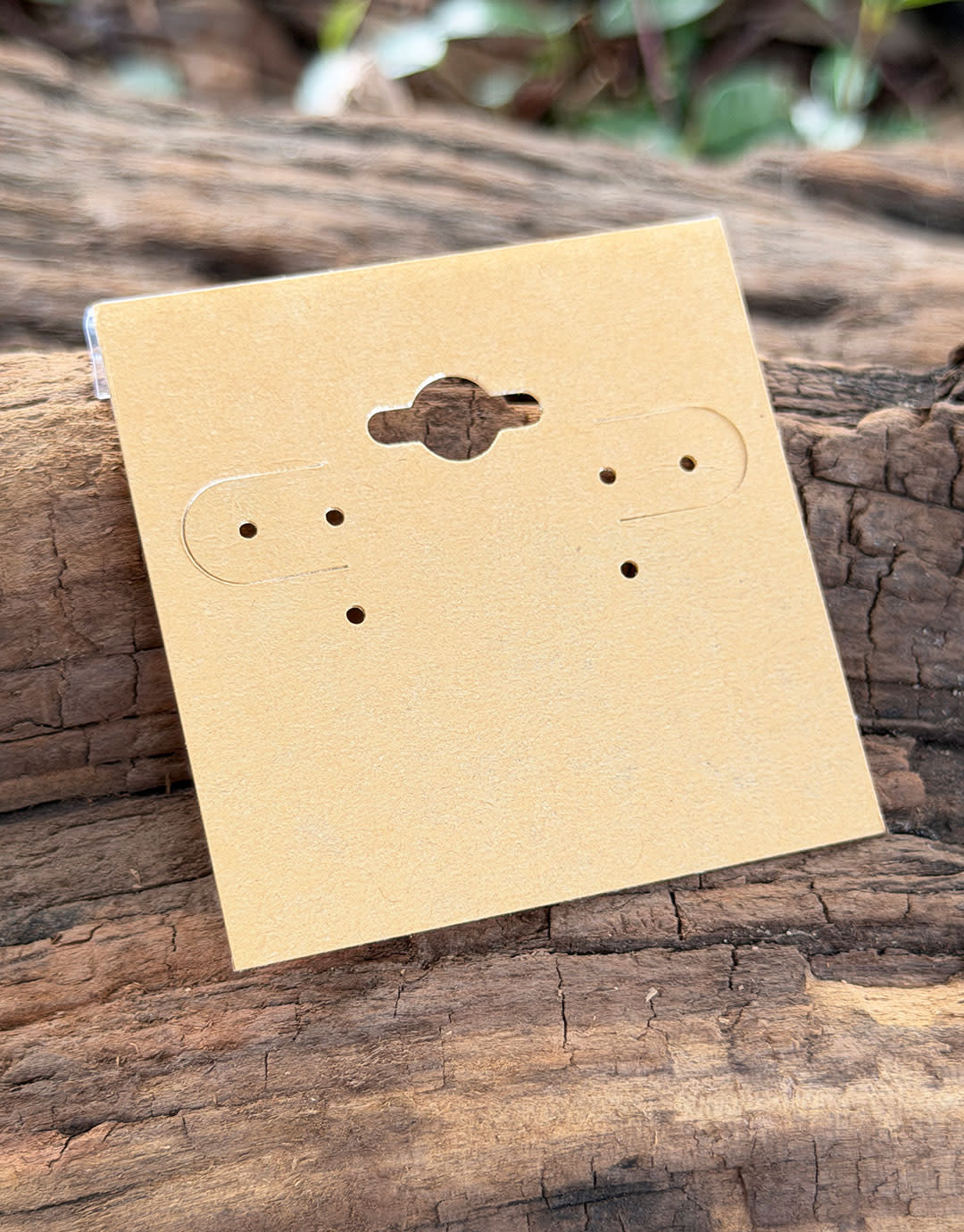 DER751 = Hanging Earring Card Kraft Paper Covered  2''  ''PLAIN'' (Pkg of 100)