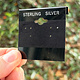 DER802 = Hanging Earring Cards Black 2'' Imprint ''Sterling'' (Pkg of 100)