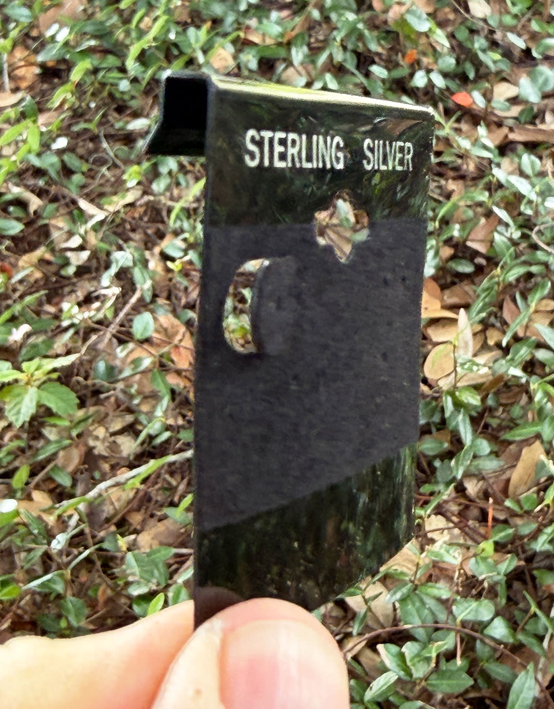 DER802 = Hanging Earring Cards Black 2'' Imprint ''Sterling'' (Pkg of 100)