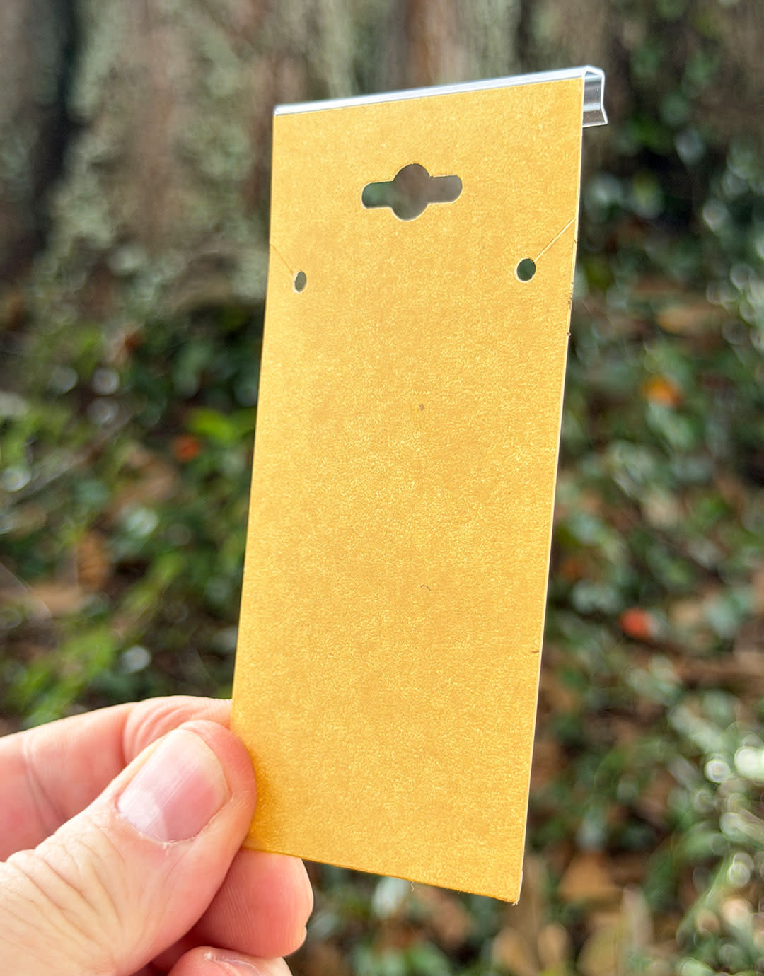 DCH750 = Hanging Necklace Card Kraft Paper Covered  2 x 4''  ''PLAIN'' (Pkg of 100)