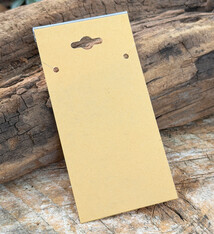 DCH750 = Hanging Necklace Card Kraft Paper Covered  2 x 4''  ''PLAIN'' (Pkg of 100)