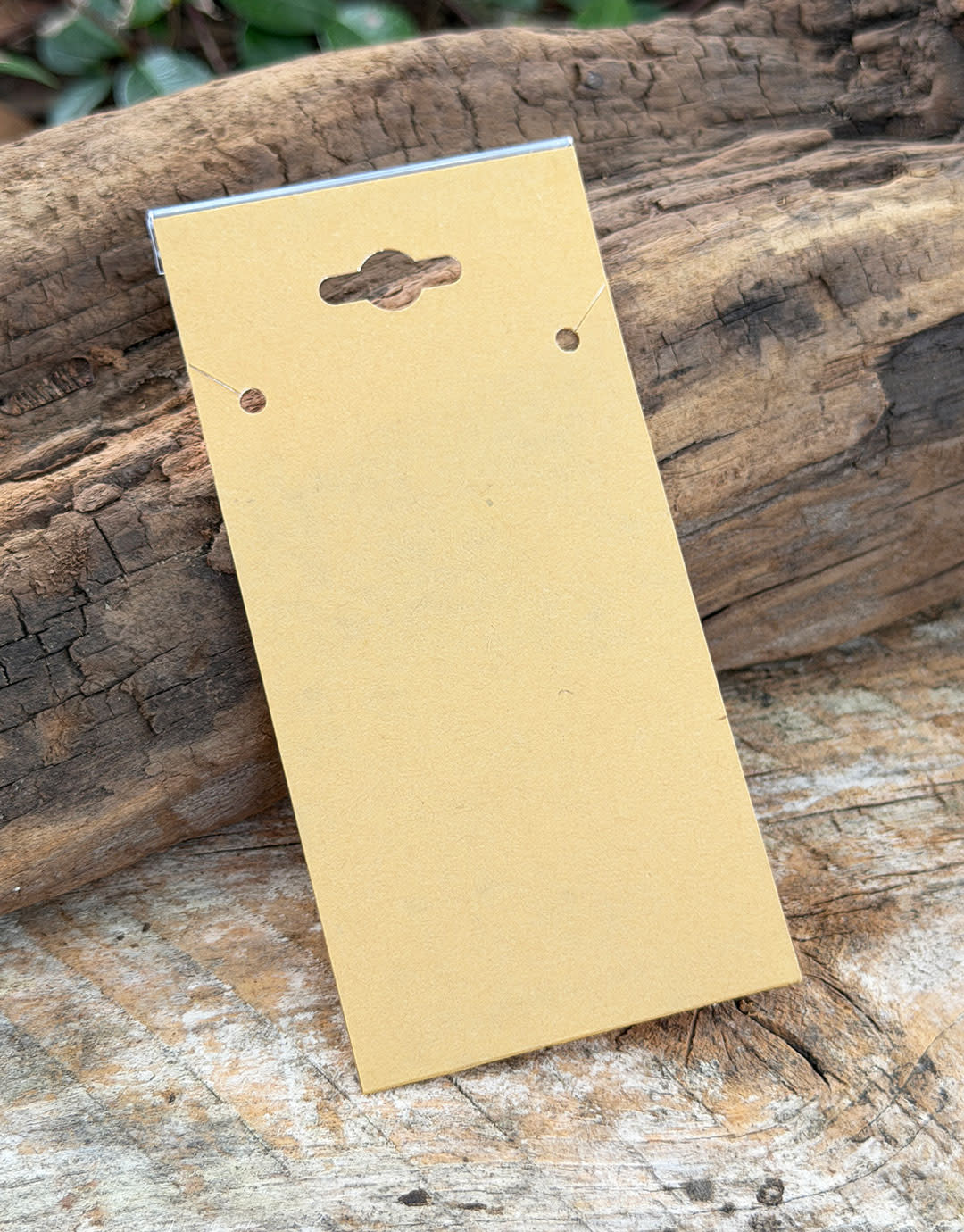 DCH750 = Hanging Necklace Card Kraft Paper Covered  2 x 4''  ''PLAIN'' (Pkg of 100)