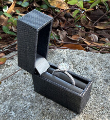 DBX6020 = Mini Proposal Engagement Ring Box Grey/Black