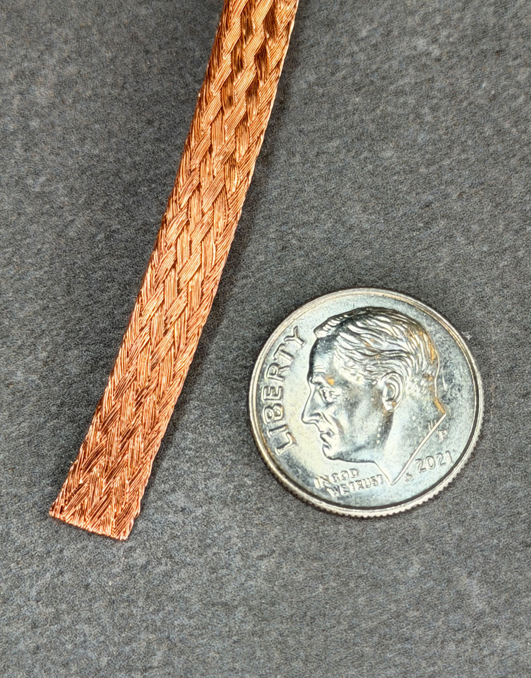 CPW111 = Copper Pattern Wire *Braided*  (6.4 x 0.5mm) = 1ft