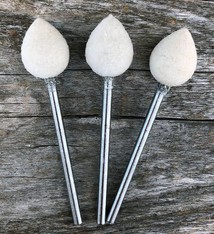 17.123 = Mounted Felt Bud Shape 3/32'' Shank (Pkg of 3)