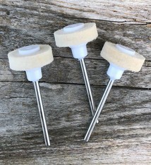 17.12405 = Mounted Felt 5/8'' Square Edge Wheel 3/32'' Shank (Pkg of 3)
