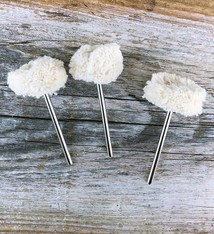 BF5701 = Mini Muslin Mounted Polishing Buff 7/8'' dia. (Pkg of 3)