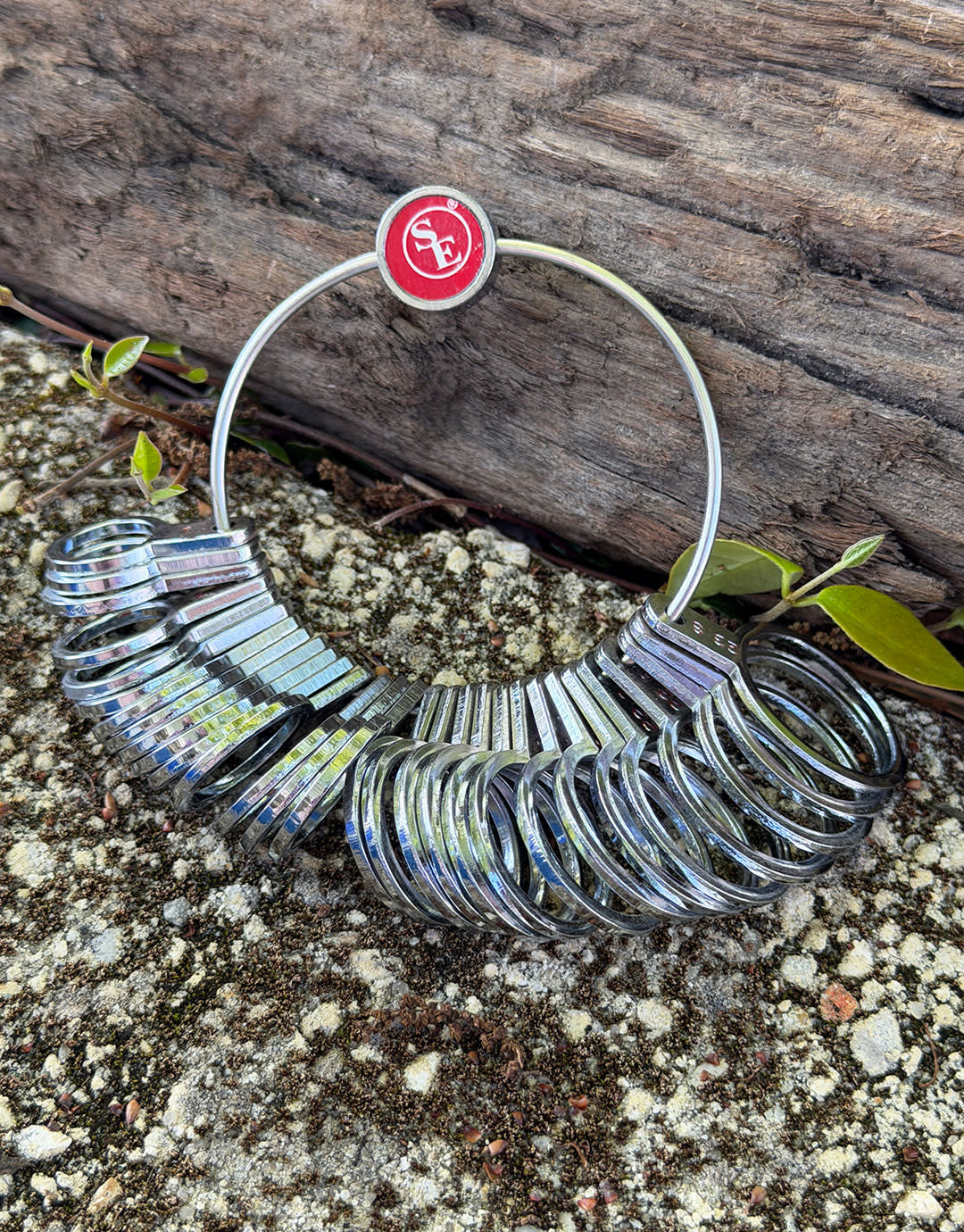 GA259 = Flat Metal Finger Sizer Set (0-15 US)