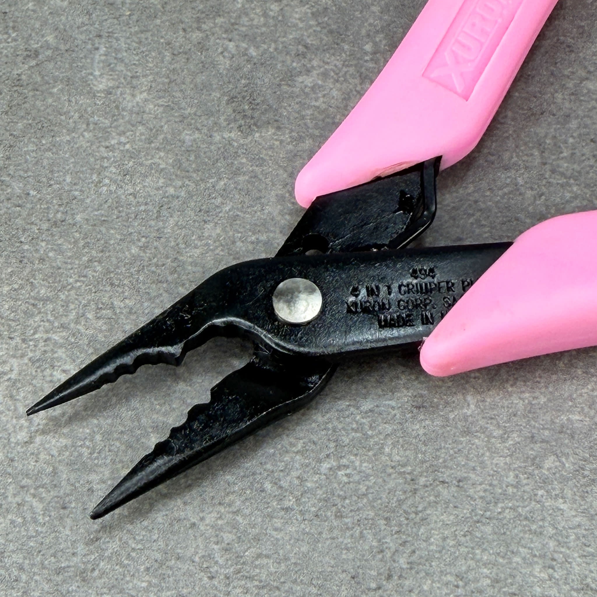 Xuron PL4494P = 4 in 1 Bead Crimping Plier by Xuron with Pink Handle
