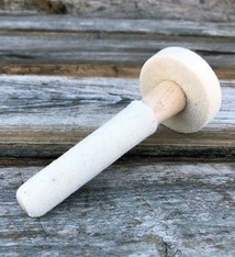 Grobet USA 17.340 = Felt Inside Ring Buff 3" Medium with Wheel