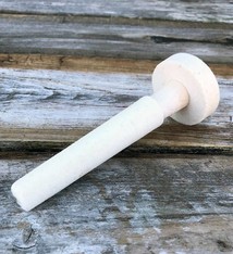 Grobet USA 17.341 = Felt Inside Ring Buff 4'' Medium with Wheel