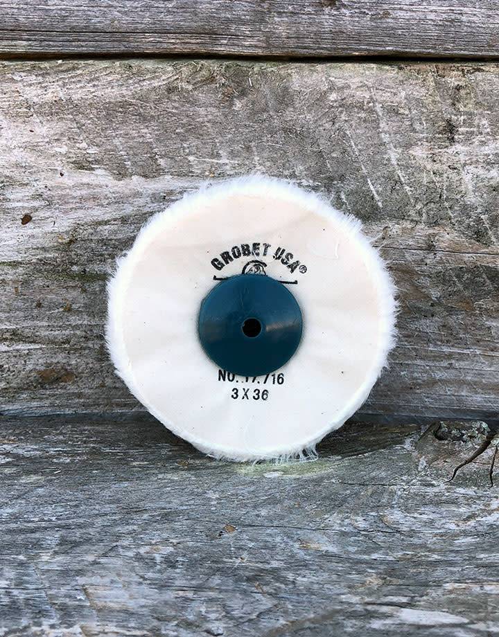 Grobet USA 17.716 = BUFF - FINEX 3'' UNSTITCHED WITH PLASTIC CENTER