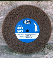 BF705 = Satin Finish Buff RED VERY FINE 4" x 3/4"