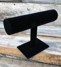 DBR1199 = Economy Black Velvet Bracelet T Bar  7-1/8'' W x 5-1/8'' W