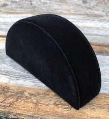 DBR1236 = Black Velvet Half Round Bracelet Display 1-3/8" Wide