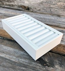 DBR6210 = White Leatherette Bangle Tray Holds 9 Bangles