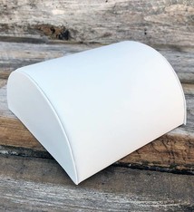 DBR6231 = White Leatherette Half Round Bracelet Display 4" Wide