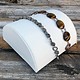 DBR6231 = White Leatherette Half Round Bracelet Display 4" Wide