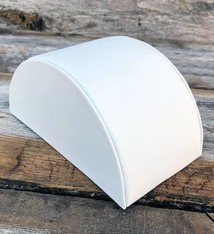 DBR6234 = White Leatherette Half Round Bracelet Display 3" Wide