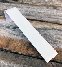 DBR6239 = White Leatherette Single Bracelet Ramp 1-1/2'' x 7-3/4'' (Pkg of 3)