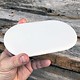 DIS6312 = White Leatherette Oval Display Pad 4'' x 7'' (Pkg/2)