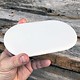 DIS6312 = White Leatherette Oval Display Pad 4'' x 7''