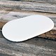 DIS6312 = White Leatherette Oval Display Pad 4'' x 7'' (Pkg/2)