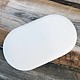 DIS6312 = White Leatherette Oval Display Pad 4'' x 7'' (Pkg/2)