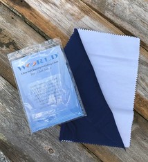 PS120 = Polishing Cloth 12'' x 15'' - 2 Part Blue & White