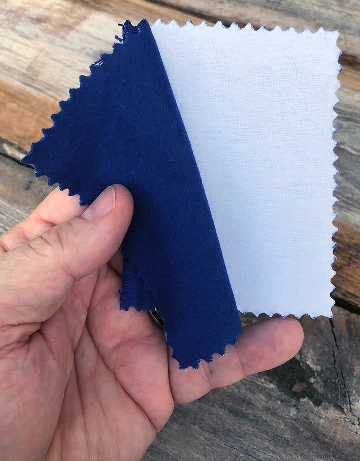 PS121 = Polishing Cloth 4'' x 6'' - 2 Part Blue & White