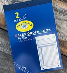 DIS3813 = RECEIPT BOOK - 50pgs - APPROX. 8''x5'' - 20 lines