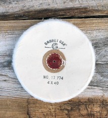 Grobet USA 17.774 = Leather Center Muslin Buff 4'' Unstitched