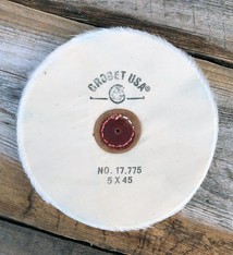 Grobet USA 17.775 = LEATHER CENTER MUSLIN BUFF 5'' UNSTITCHED