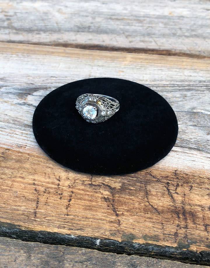 DIS1315 = Black Value Velvet Round Display Pad 3'' (Pkg of 3)