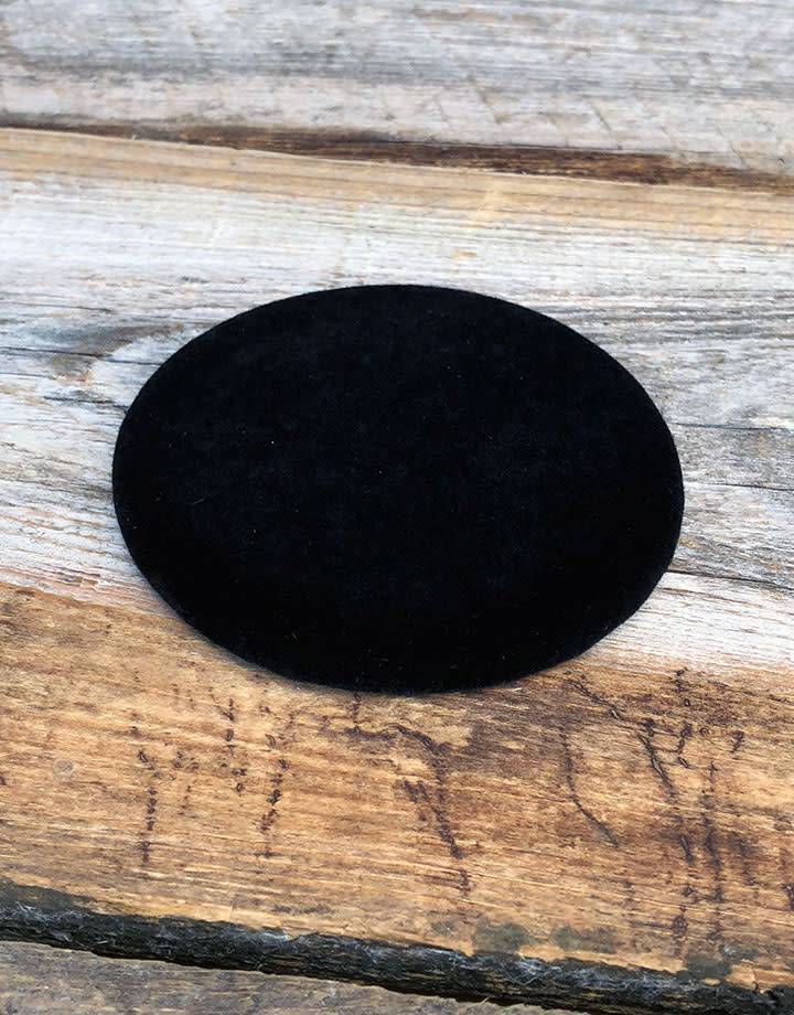 DIS1315 = Black Value Velvet Round Display Pad 3'' (Pkg of 3)