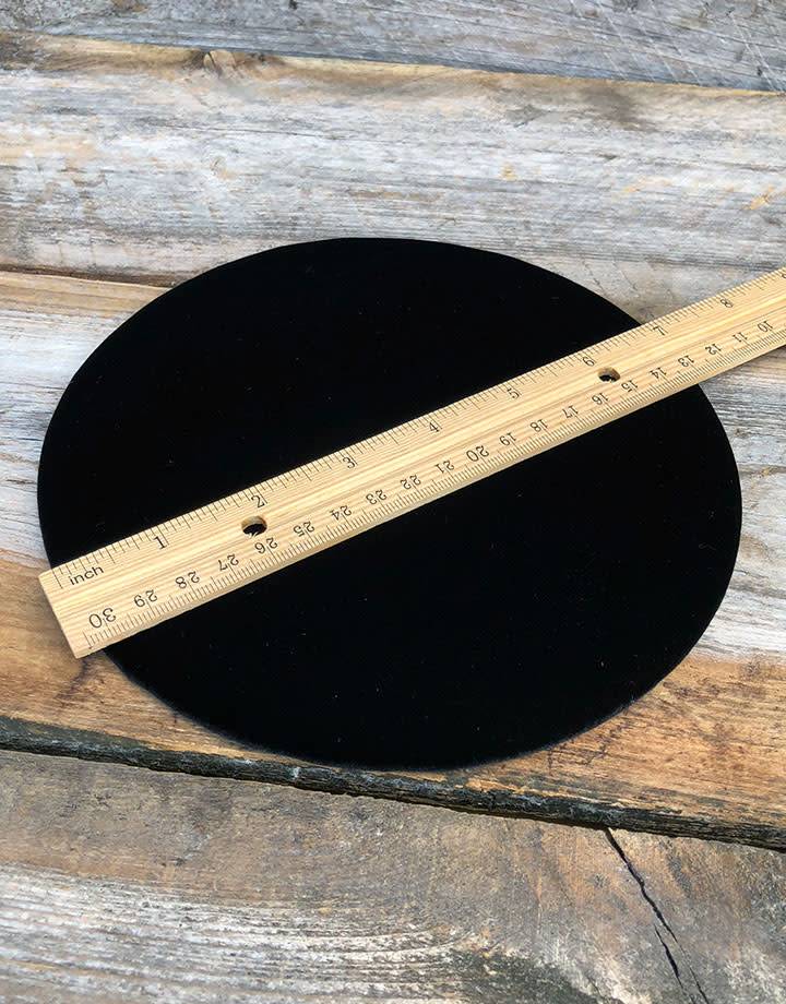 DIS1317 = Black Value Velvet Round Display Pad 7'' (Pkg of 3)