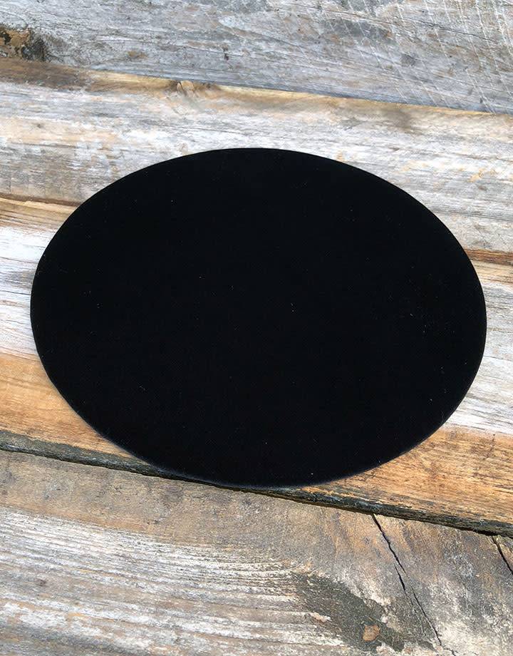 DIS1318 = Black Value Velvet Round Display Pad 9''