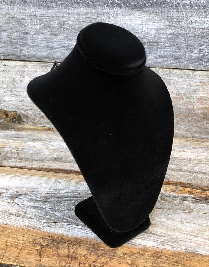 DCH1893 = Black Velvet Necklace Bust 7''H