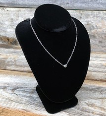 DCH1896 = Black Velvet Necklace Bust 6-1/4'' H