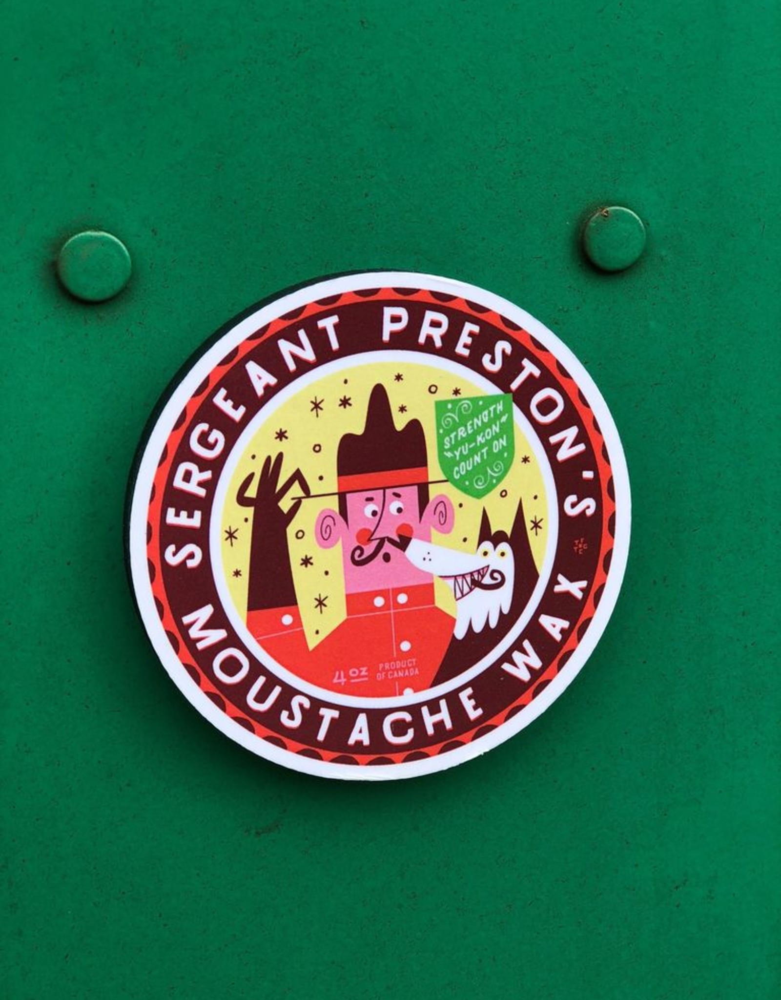 Sergeant Preston's Moustache Wax Magnet