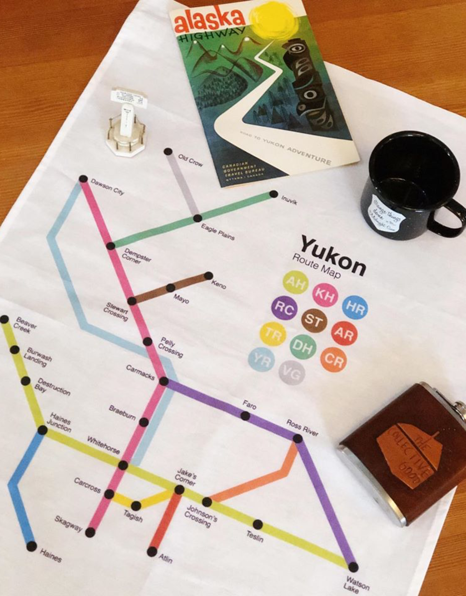 Route Map Tea Towel