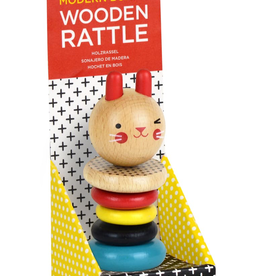 Modern Bunny Wood Rattle