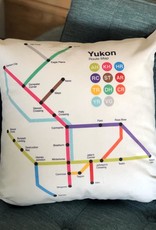 Yukon Route Map Pillow