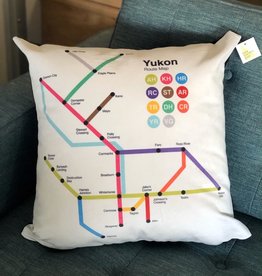 Yukon Route Map Pillow