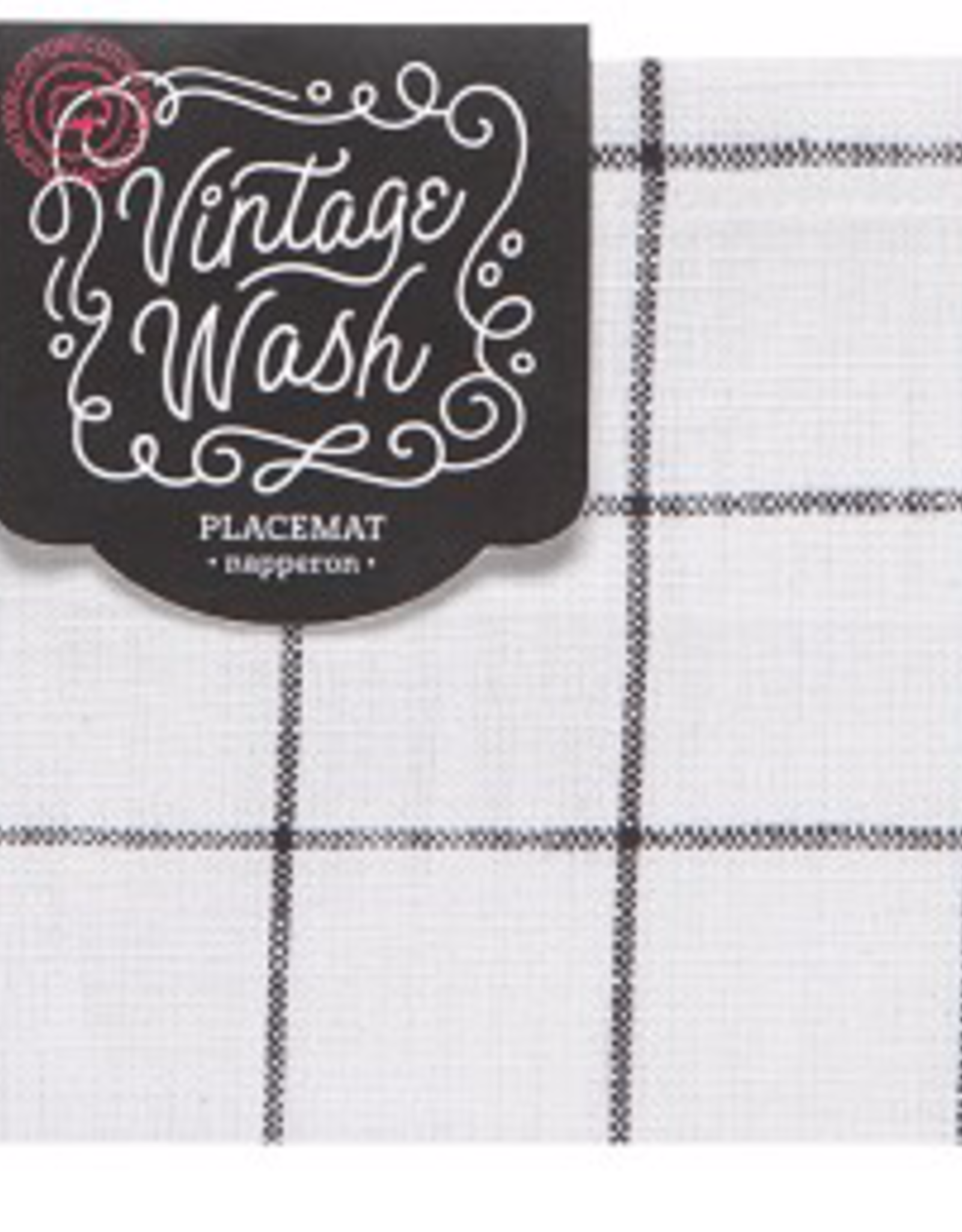 Vintage Wash Placemat-Black