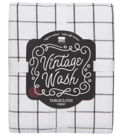 Vintage Wash Tablecloth-Black 60x90
