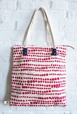 Hilary Barkcloth Tote - Red