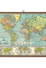 Vintage Style School Chart - World Map