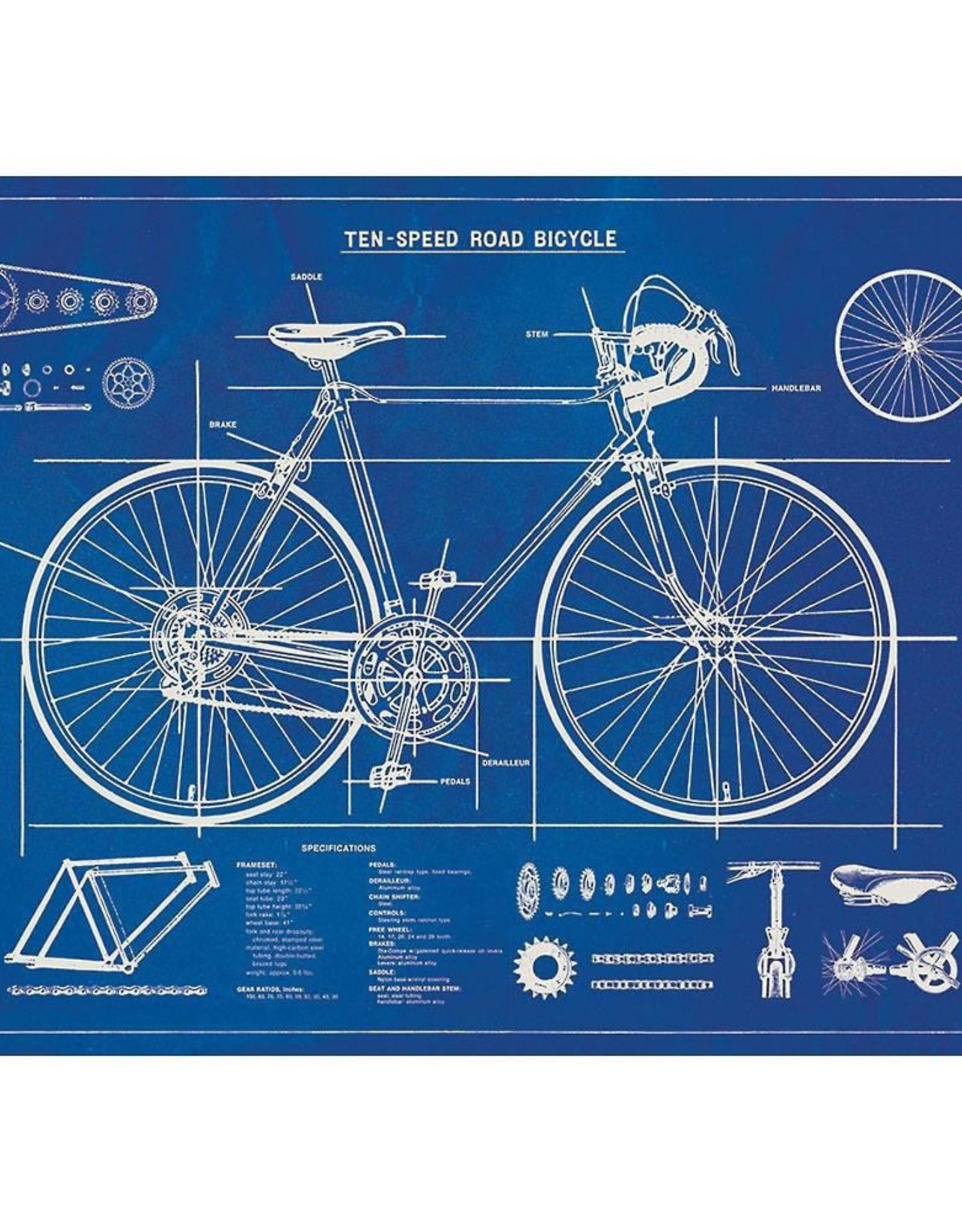 Poster Wrap Sheet - Bicycle Blueprint