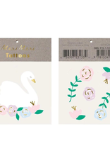 Floral Swan Tattoos